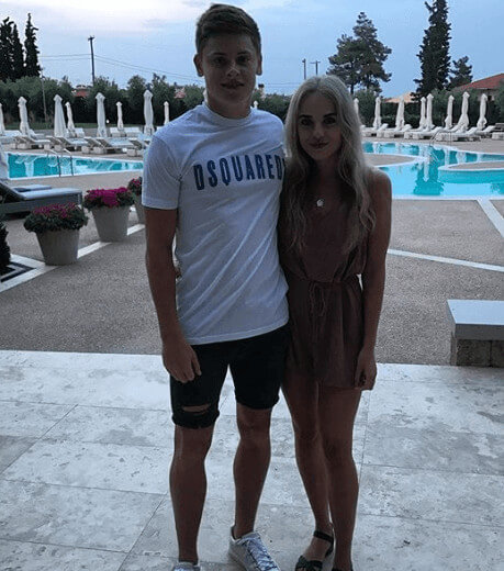 Harvey Barnes With His Girlfriend Naomi Dann